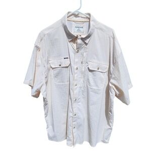 Poncho Outdoors Fishing Shirt XXL Regular Fit Yellow Gingham Magnetic Pockets